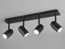 TRIO Leuchten LED Deckenstrahler Schwarz matt Dimmbar 4-flammig IP44 Bild 3