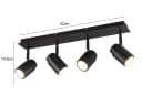 TRIO Leuchten LED Deckenstrahler Schwarz matt Dimmbar 4-flammig IP44 Bild 4