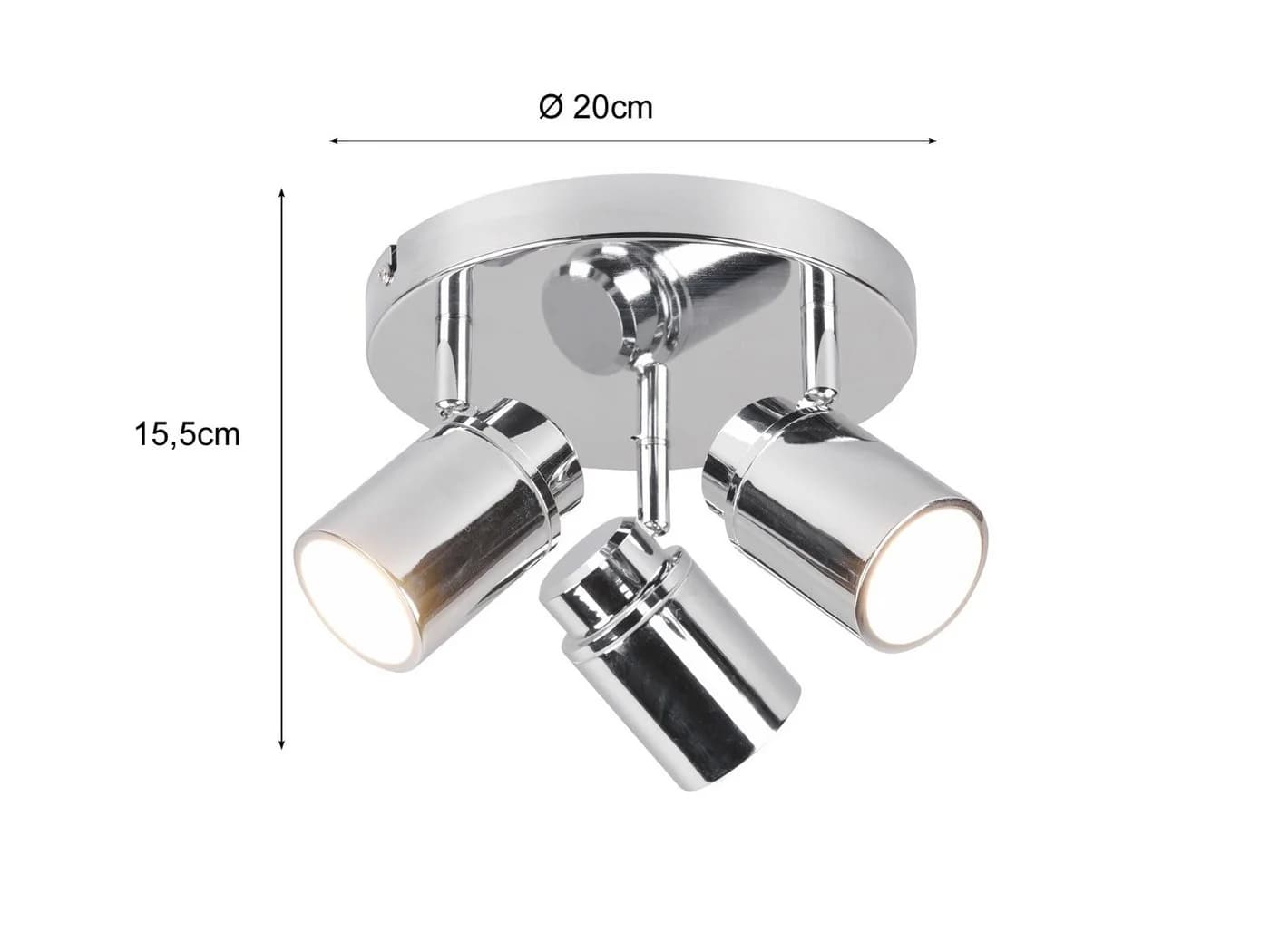 TRIO Leuchten LED Deckenstrahler 3-flammig Silber Chrom Dimmbar - Bild 4