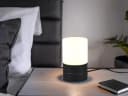 TRIO Leuchten LED Nachttischlampe Schwarz/Weiß Touch-Dimmung Glaszylinder Bild 1