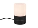 TRIO Leuchten LED Nachttischlampe Schwarz/Weiß Touch-Dimmung Glaszylinder Bild 2