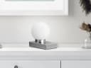 TRIO Leuchten LED Nachttischlampe Touch Glaskugel Silber/Weiß Bild 1