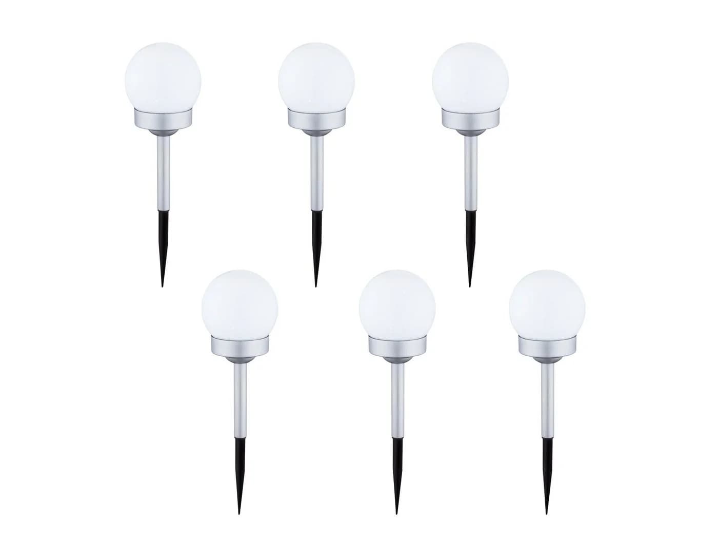 GLOBO LIGHTING 6er Set Solarkugeln LED Solarleuchte Dämmerungssensor Neutralweiß - Bild 2