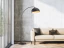 FISCHER & HONSEL LED Bogenlampe Schwarz Gold Dimmbar Bild 1