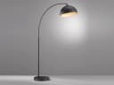 FISCHER & HONSEL LED Bogenlampe Schwarz Gold Dimmbar Bild 3
