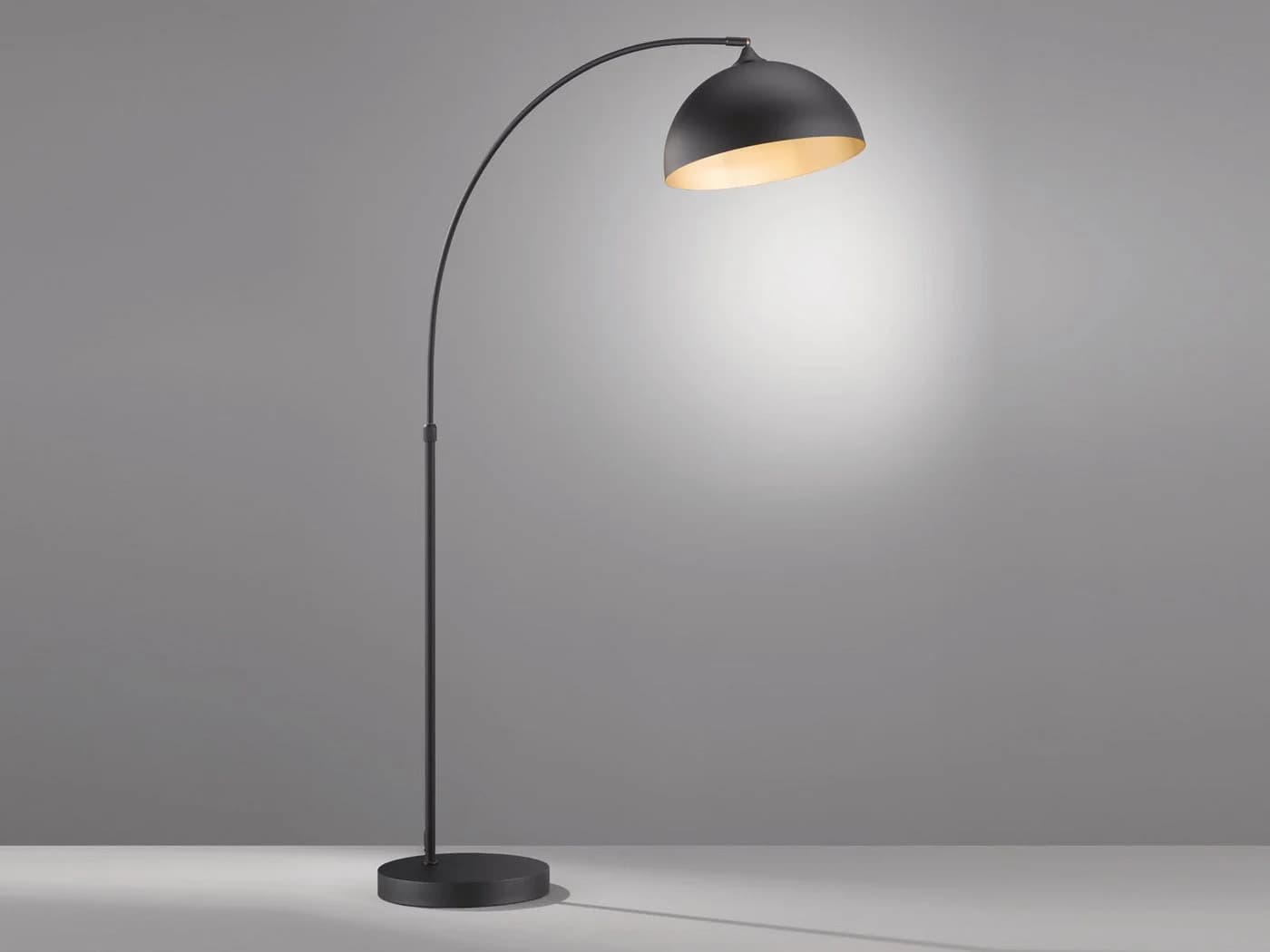 FISCHER & HONSEL LED Bogenlampe Schwarz Gold Dimmbar - Bild 3