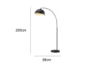 FISCHER & HONSEL LED Bogenlampe Schwarz Gold Dimmbar Bild 4