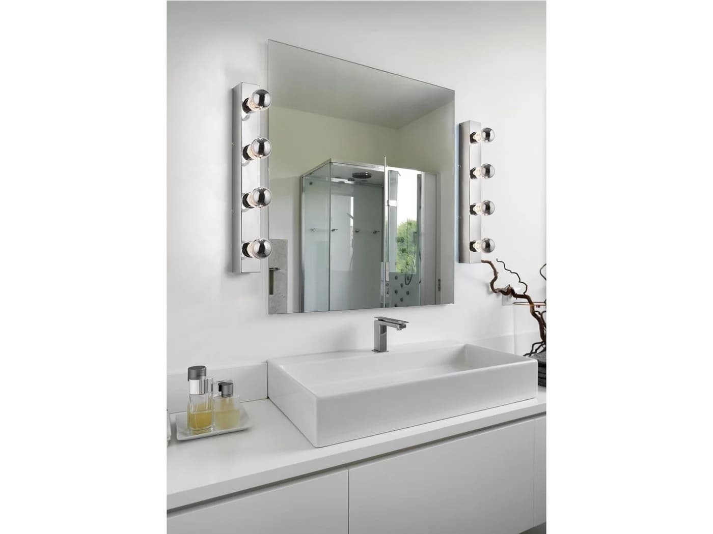 TRIO Leuchten Spiegelleuchte Retro Silber Chrom LED inklusive - Bild 5