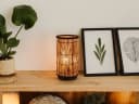 meineWunschleuchte Nachttischlampe, Rattan in Bambusoptik, 34,5 cm Bild 1