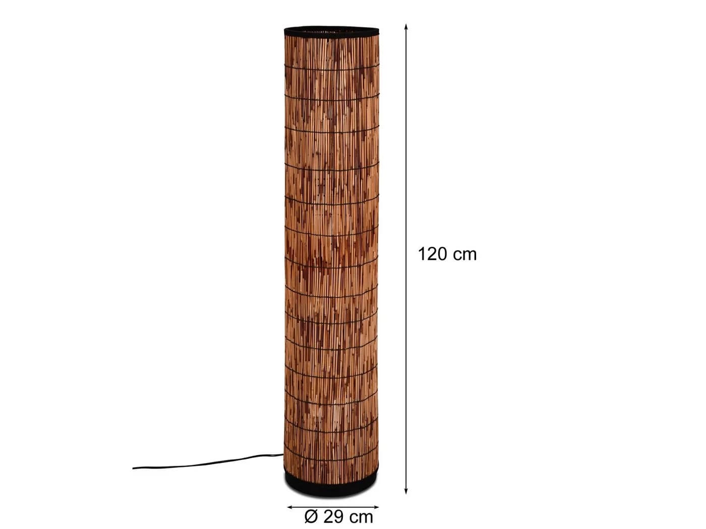 meineWunschleuchte Stehlampe 120cm Rattan Bambusoptik - Bild 4