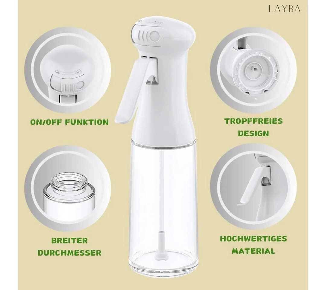 Layba Ölsprüher 200 ml Weiß Glas