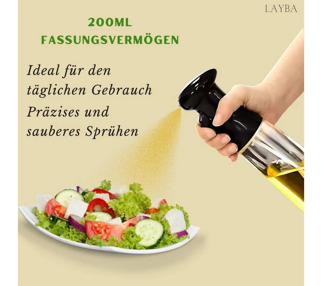 Layba Ölsprüher 200 ml Weiß Glas - Bild 5