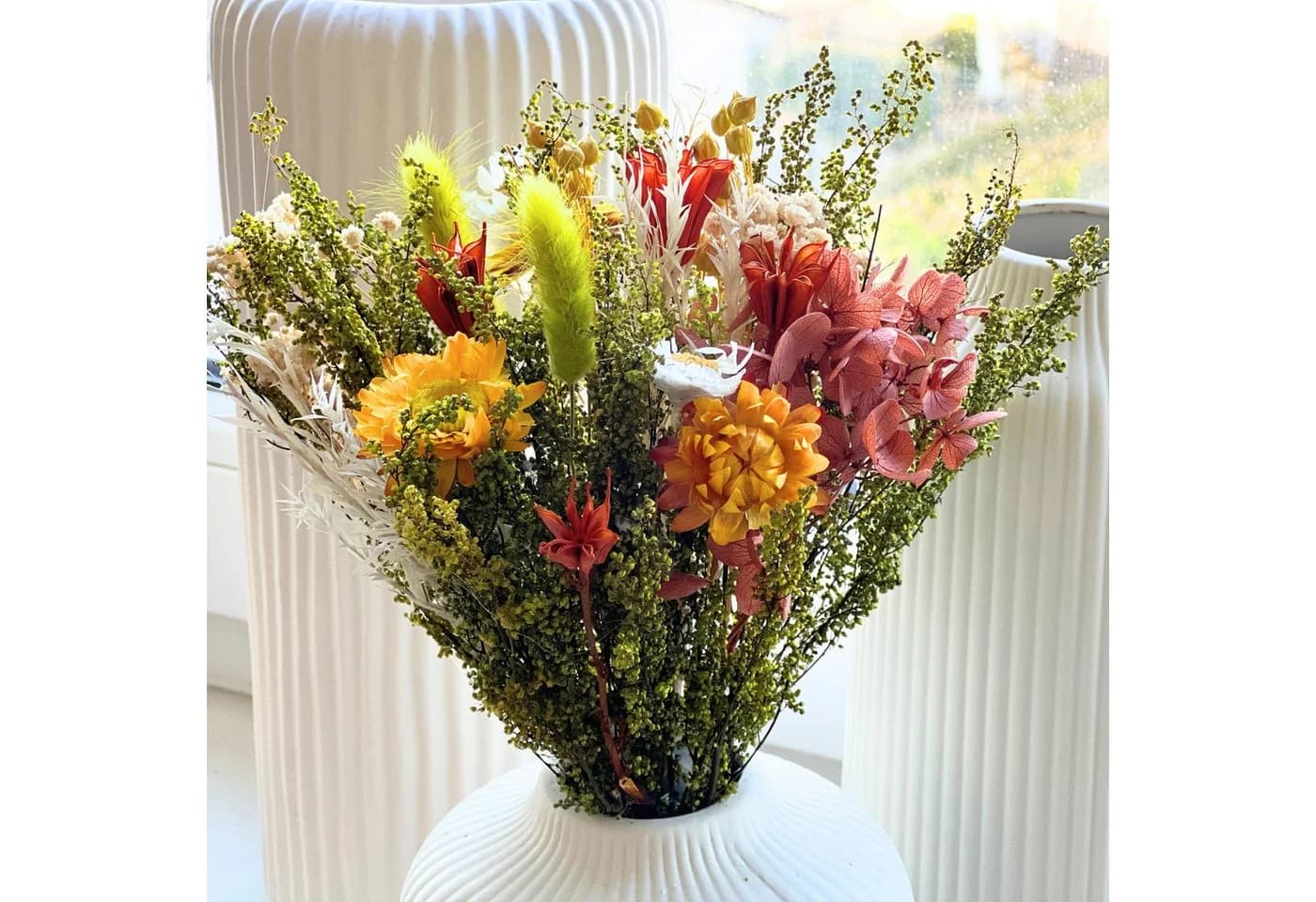 Layba Trockenblumenstrauß Set Boho Stil 5er Bouquet