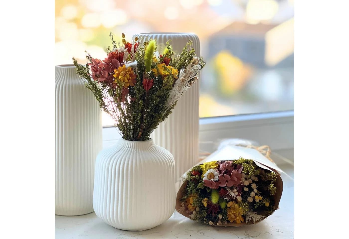 Layba Trockenblumenstrauß Set Boho Stil 5er Bouquet - Bild 4
