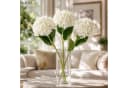 LAYBA Künstliche Hortensie 3er-Set Weiß 40 cm Bild 5