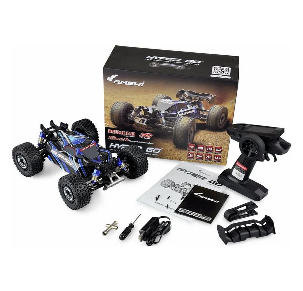 Amewi Hyper GO Pro Blau Brushless 1:16 RC Modellauto Elektro Buggy