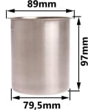 HEKERS Dekokamin Edelstahl Dose 0,45 l Bio Ethanol Bild 1