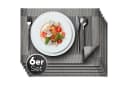 Loco Bird Platzset 6-tlg. Silber PVC Rechteckig Abwischbar Bild 2