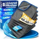 Loco Bird Microfasertücher 6-tlg. 380GSM Grau Schwarz fusselfrei Bild 2