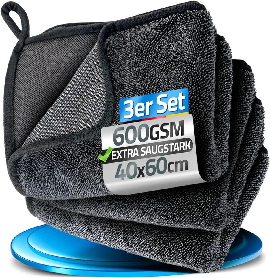 Loco Bird Trockentuch Microfaser Grau 600GSM 3-tlg. - Bild 2