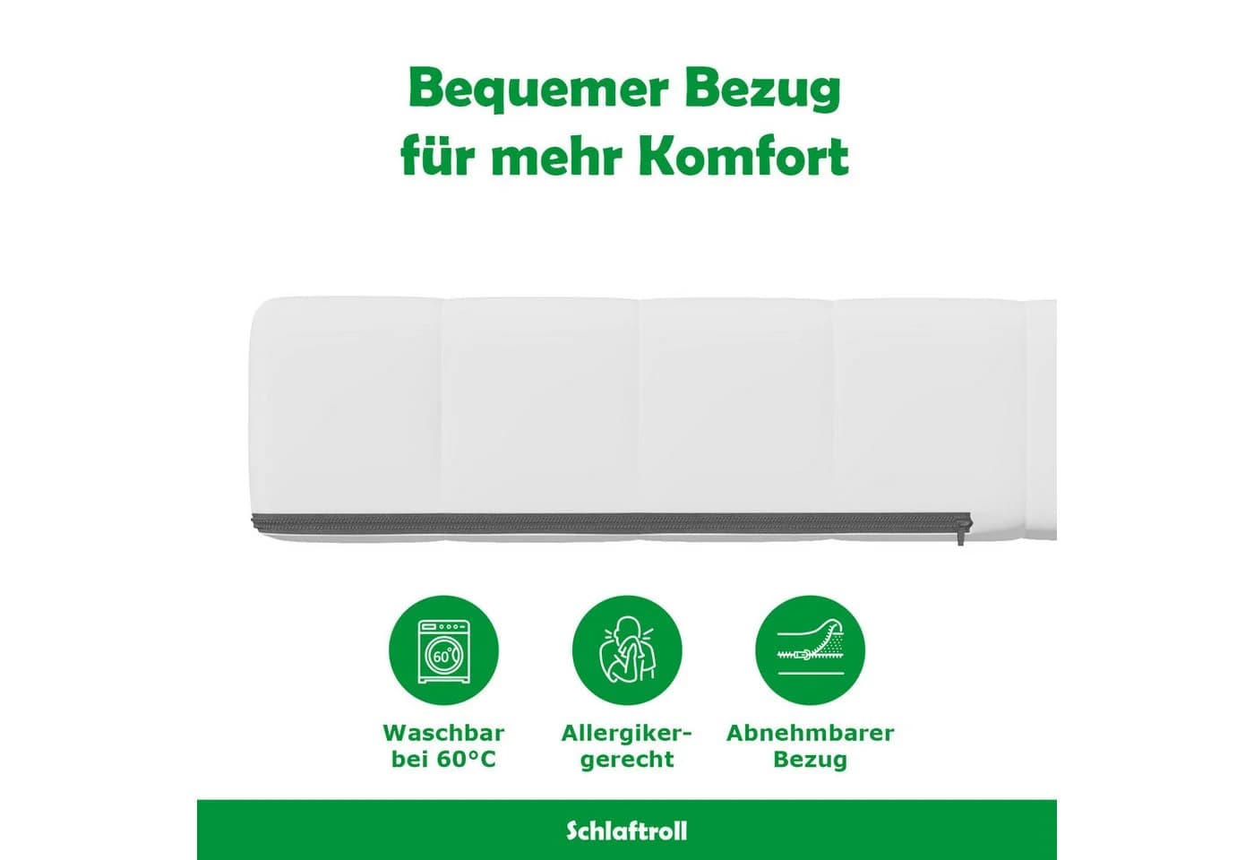 Schlaftroll Kaltschaummatratze H2 Punktelastisch OEKO-TEX