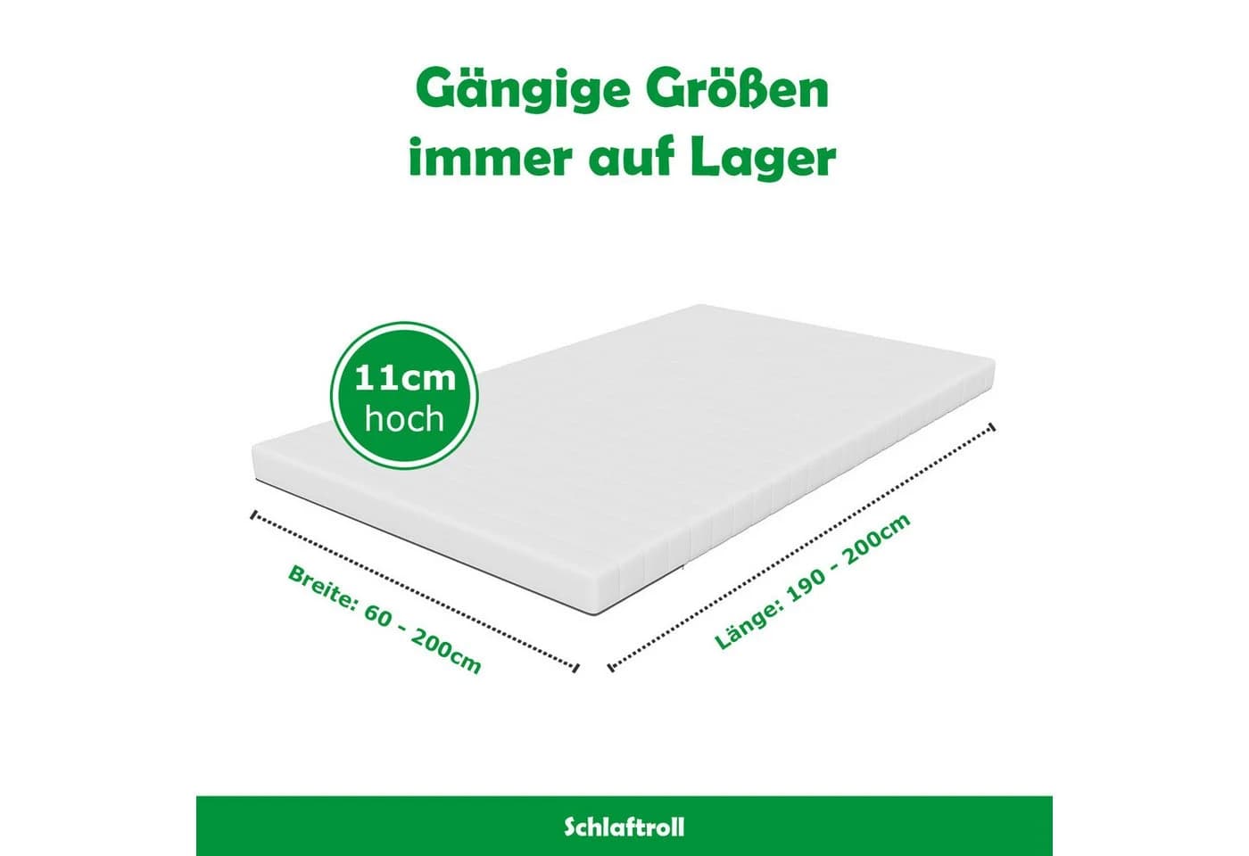 Schlaftroll Kaltschaummatratze H2 Punktelastisch OEKO-TEX - Bild 5