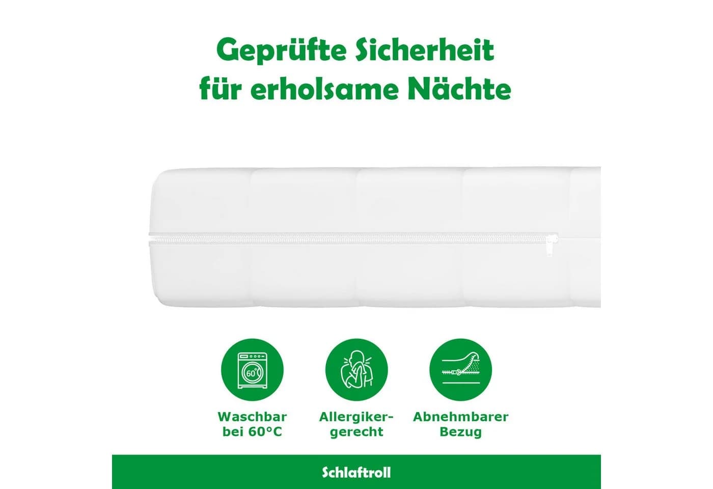 Schlaftroll Kaltschaummatratze 15 cm H2/H3 7-Zonen Wendematratze - Bild 4