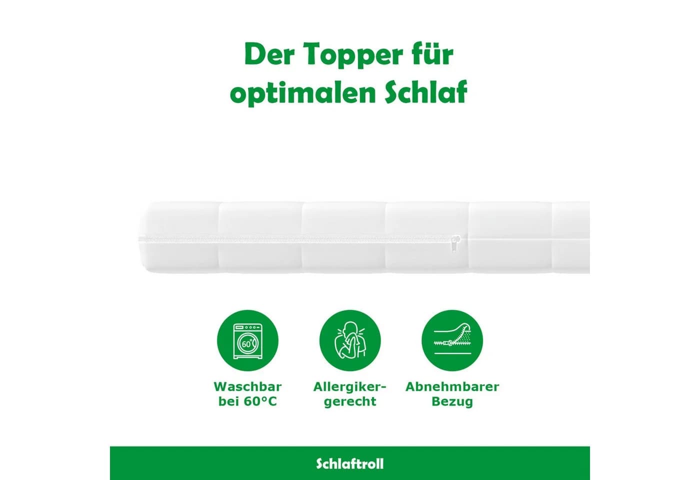 Schlaftroll Kaltschaumtopper Ergonomische Matratzenauflage - Bild 3