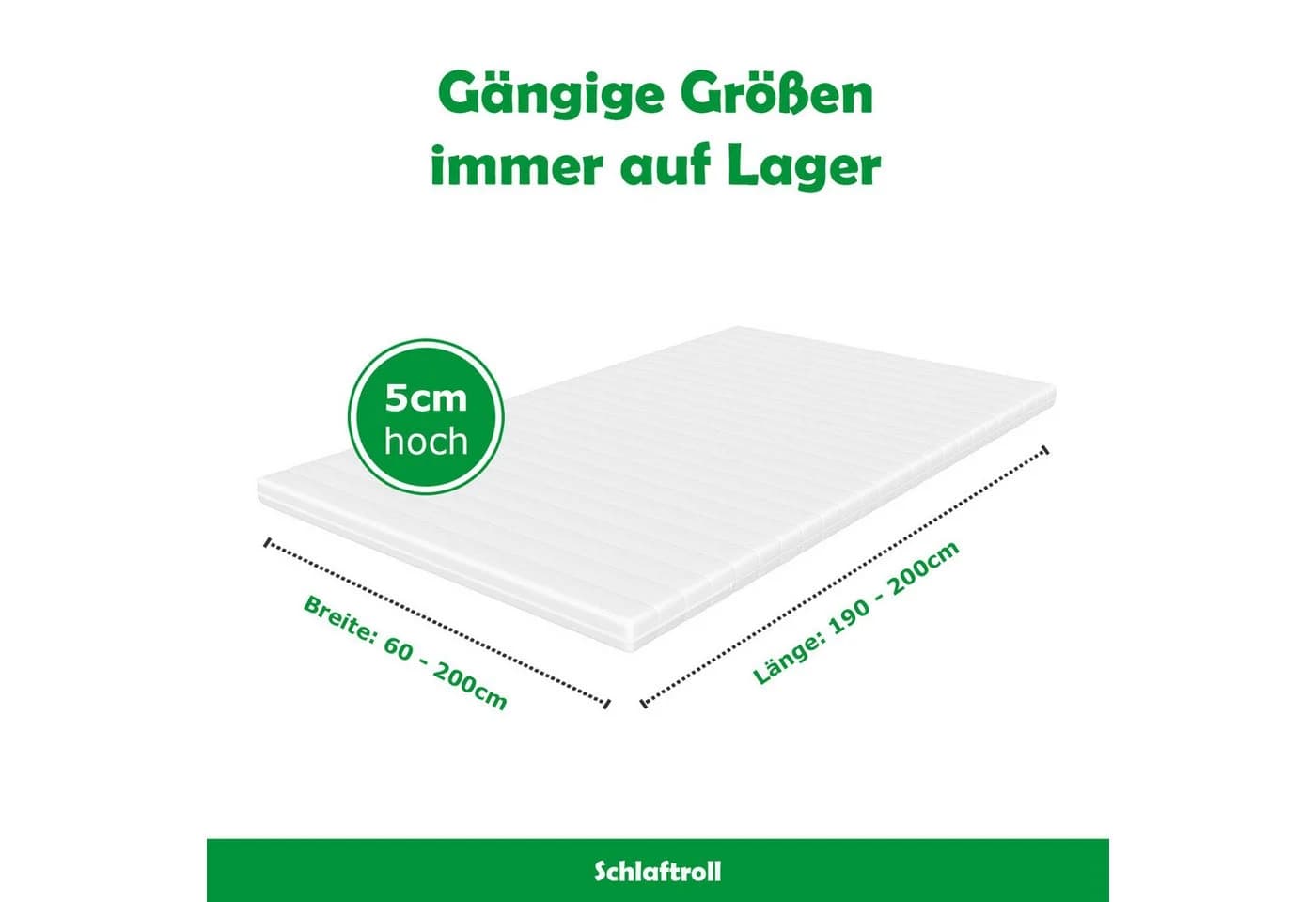 Schlaftroll Kaltschaumtopper Ergonomische Matratzenauflage - Bild 5