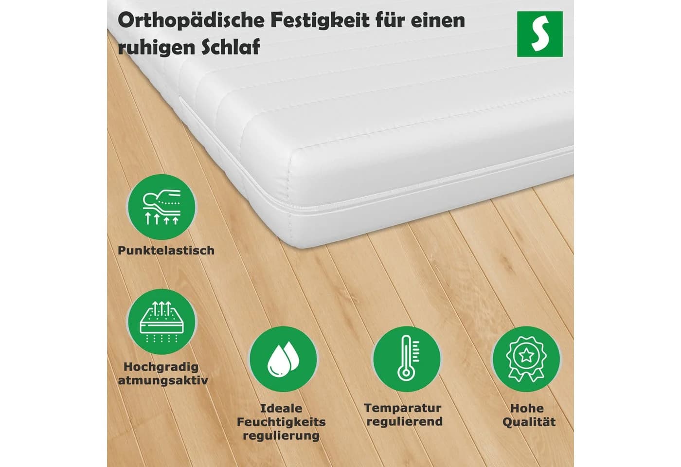 Schlaftroll Kaltschaummatratze 15 cm 7-Zonen H2/H3 - Bild 5