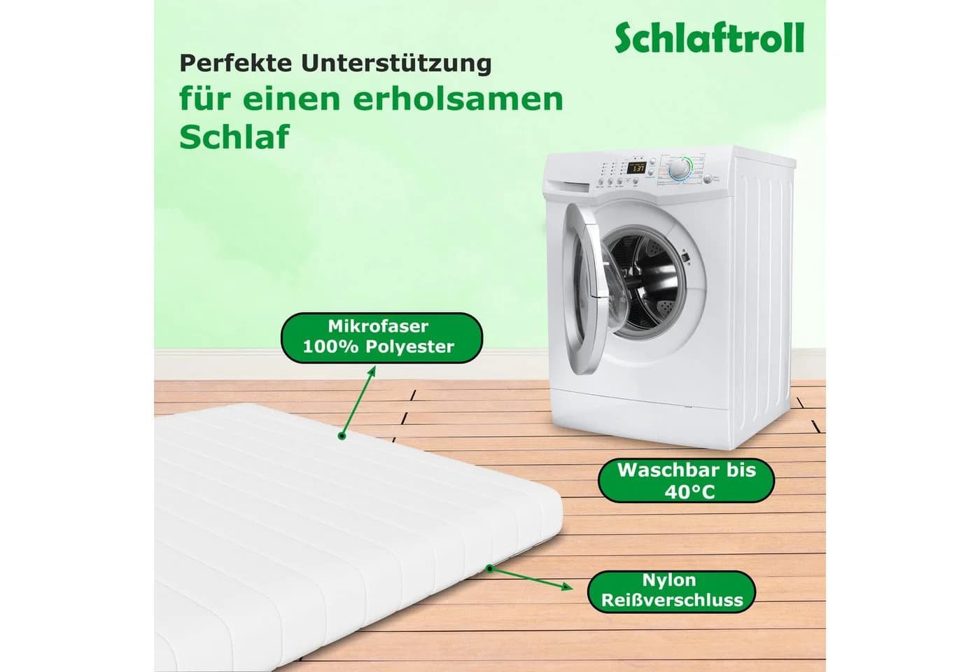 Schlaftroll Kaltschaummatratze H3 Ergonomisch Rollmatratze - Bild 4