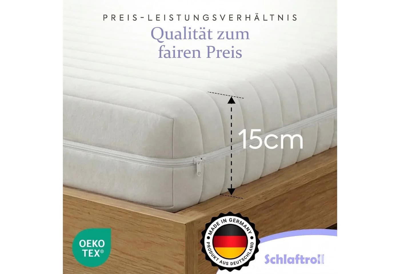 Schlaftroll Kaltschaummatratze 7-Zonen Wendematratze H2/H3 - Bild 3