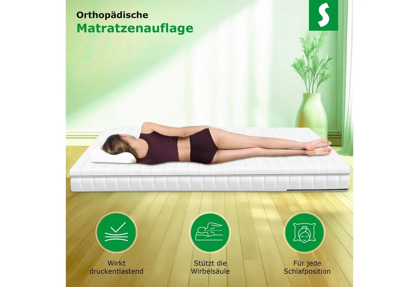 Schlaftroll Kaltschaum Topper Matratzenauflage OEKO-TEX - Bild 4