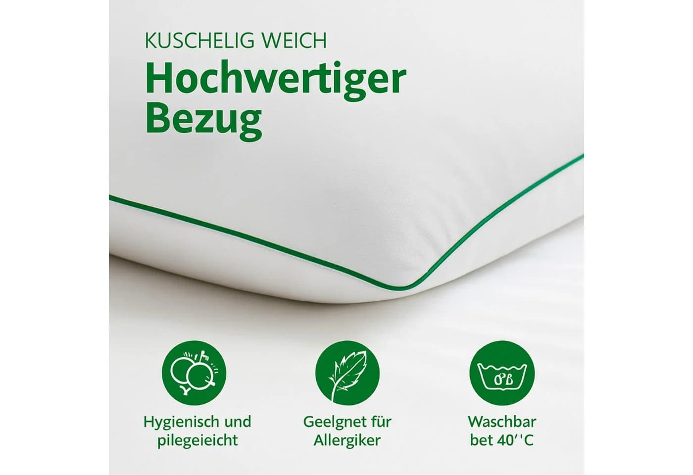 Schlaftroll Premium Kopfkissen 40x80cm TPE Memory-Schaum - Bild 3