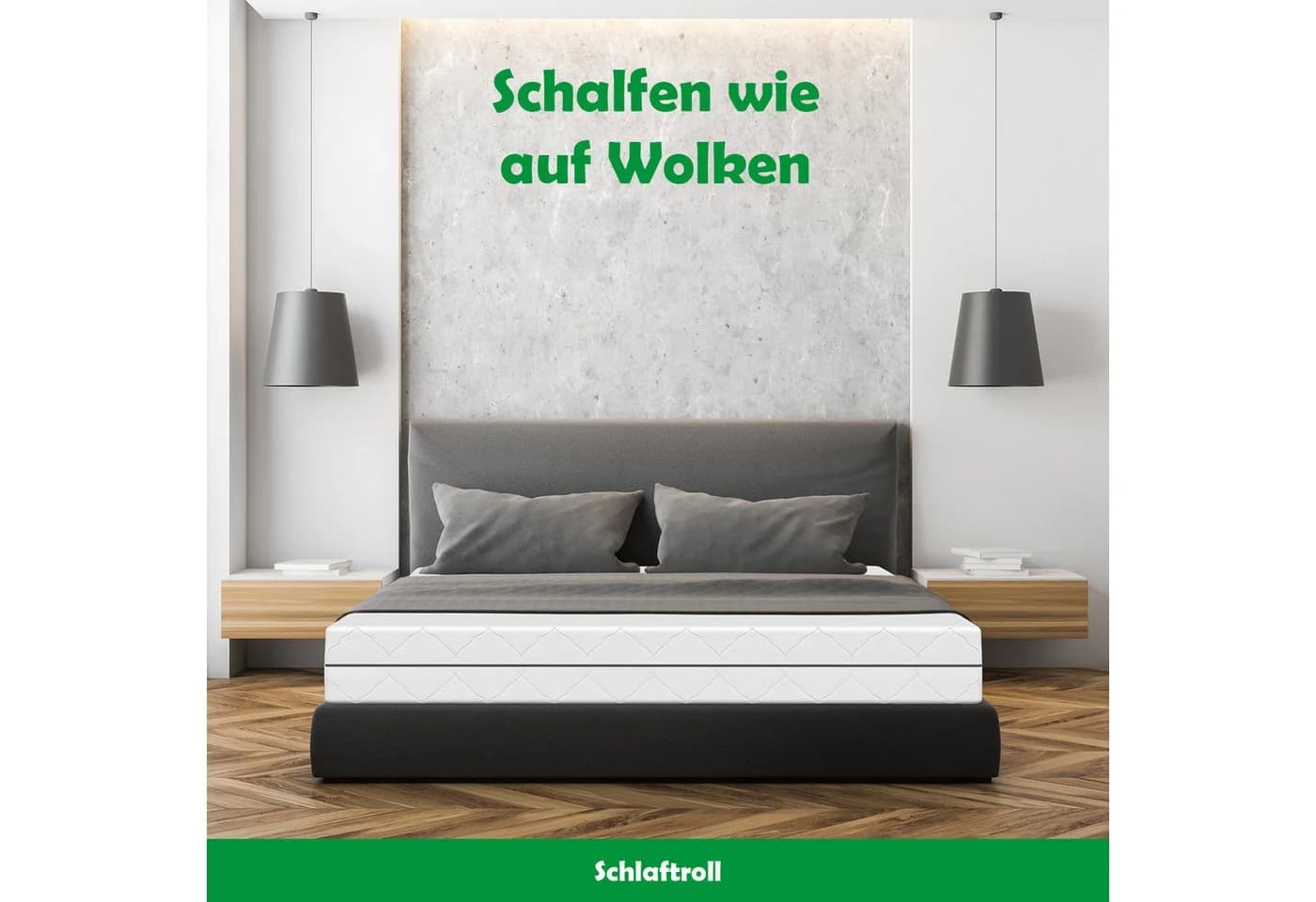 Schlaftroll Federkernmatratze 21 cm mit 7 Zonen und Kaltschaumtopper
