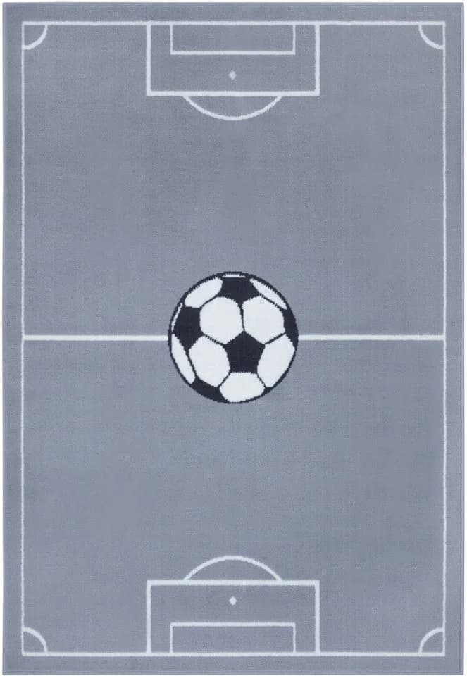 HANSE HOME Teppich Estadio Grau Schwarz Kurzflor Kinderzimmer - Bild 1