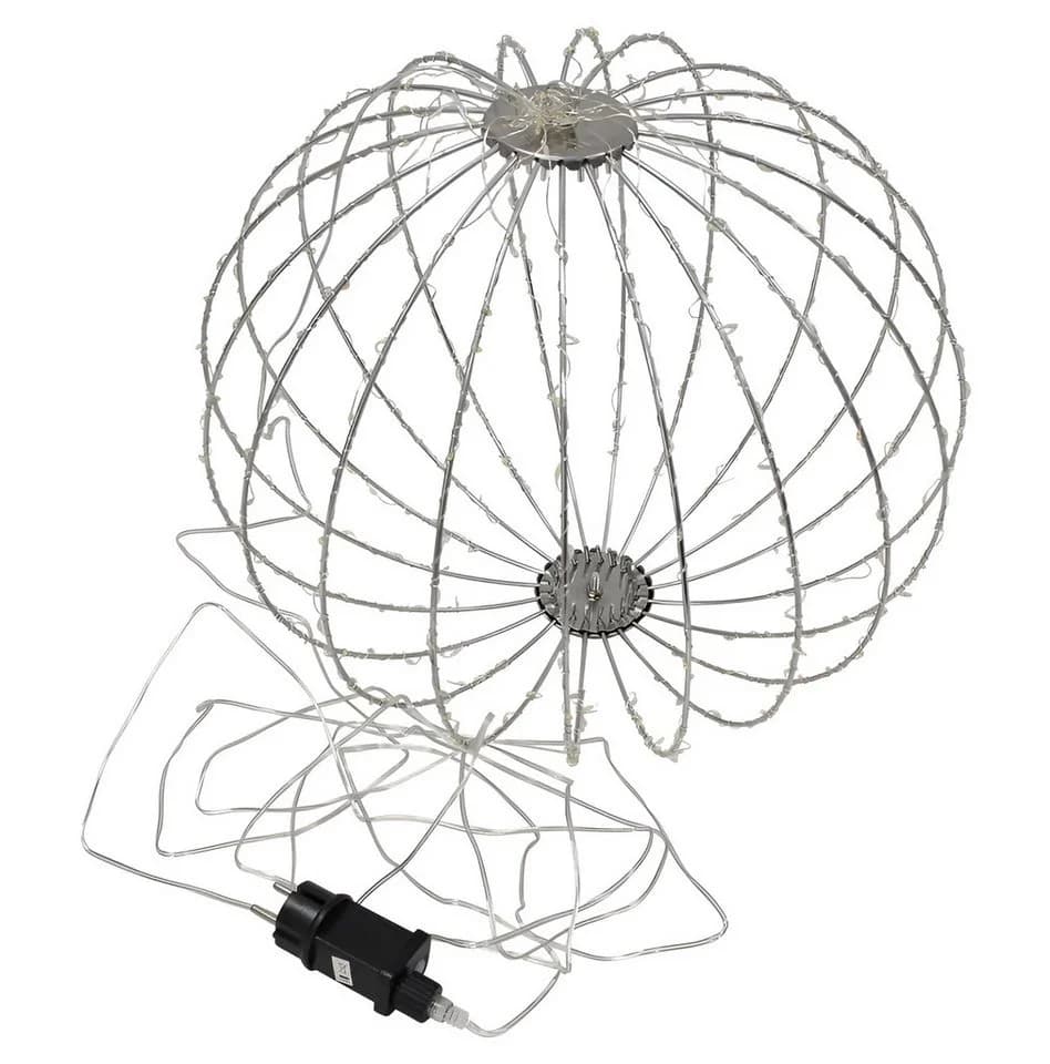 Dekoleidenschaft LED Kugelleuchte Shine Silber 384 LEDs Timer - Bild 4