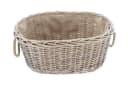 Dekoleidenschaft Kaminholzkorb Weide Grau Shabby Look Bild 5