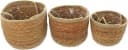 Dekoleidenschaft Blumenampel Terra 3er Set Seegras Hängeampel Beige Bild 1
