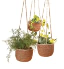 Dekoleidenschaft Blumenampel Terra 3er Set Seegras Hängeampel Beige Bild 2