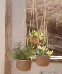 Dekoleidenschaft Blumenampel Terra 3er Set Seegras Hängeampel Beige Bild 5