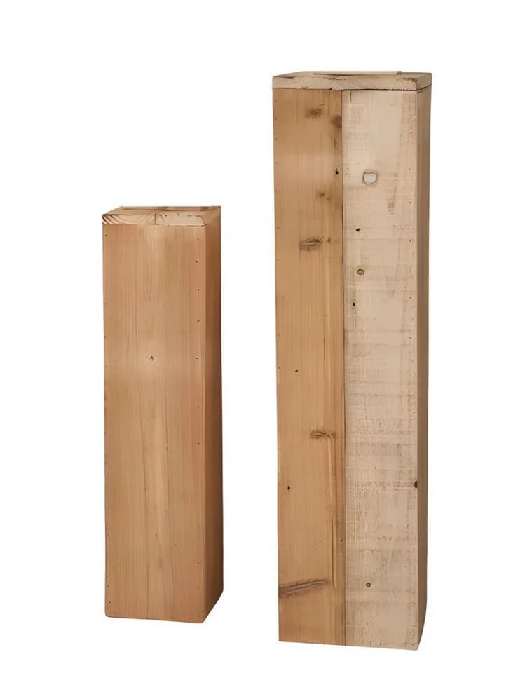 Dekoleidenschaft Dekosäule Rustikal Set 2 St. aus recyceltem Holz - Bild 2