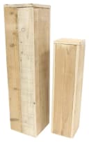 Dekoleidenschaft Dekosäule Rustikal Set 2 St. aus recyceltem Holz Bild 3