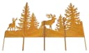 Dekoleidenschaft Gartenstecker Hirsche im Wald Metall Echtrost Bild 2