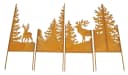 Dekoleidenschaft Gartenstecker Hirsche im Wald Metall Echtrost Bild 3