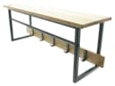 Dekoleidenschaft Wandgarderobe Industrial Schwarz Metall Holz Bild 3