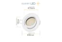 Sweet LED Einbaustrahler 6er Set weiß dimmbar 5W warmweiß Bild 3