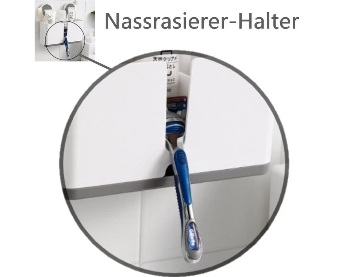 Creliv Badorganizer Moderner Zahnbürstenhalter Weiß Bohrfrei - Bild 5
