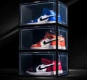 Creliv Schuhbox mit Magnettür Stapelbar Transparent Schwarz Bild 5