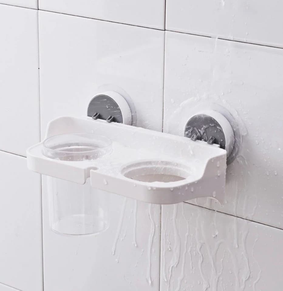 Creliv Haartrocknerhalter Fön Ständer mit Becher, Selbstklebend, WC-Deckelheber als GRATIS - Bild 5